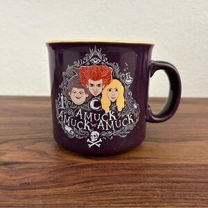 Disney Hocus Pocus Amuck Amuck Amuck Sanderson Sisters 20 Oz Purple Mug.